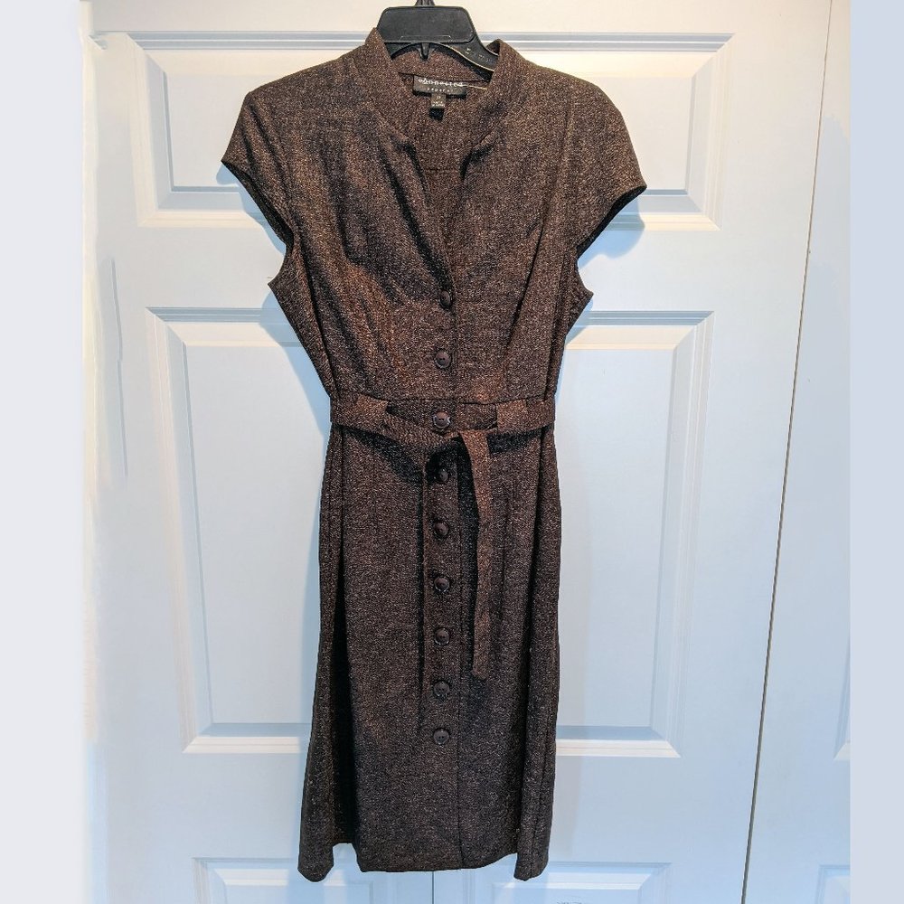 Brown belted dress